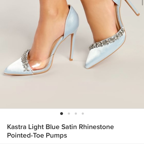 Lulus Kastra Light Blue Heels -Size 6.5 - Picture 3 of 3